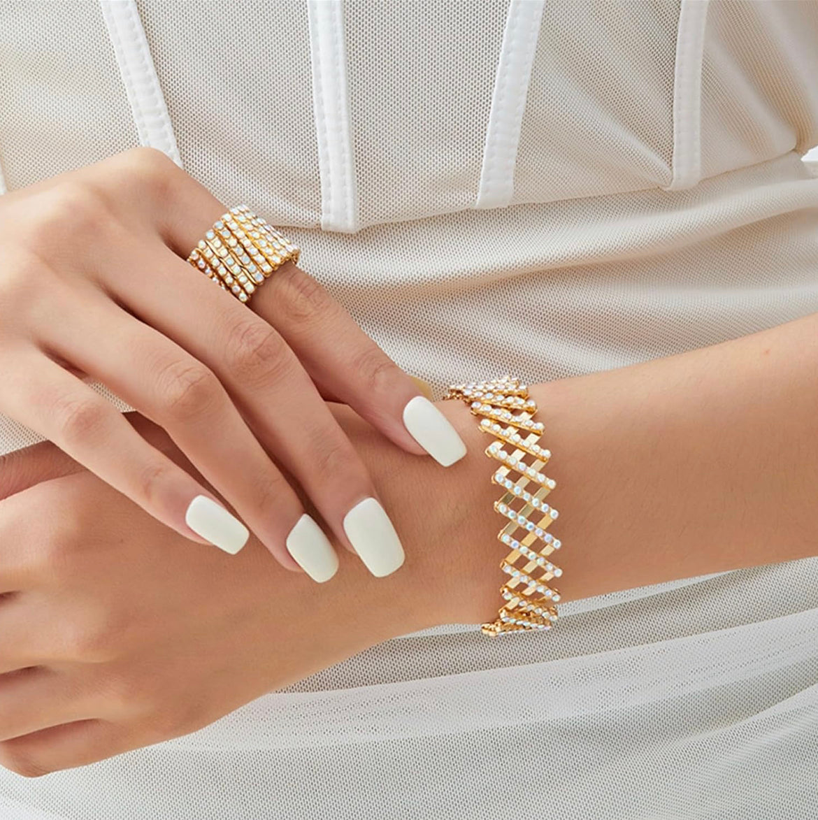 💎 Pulsera y anillo en un solo producto – Alta calidad y resistente al óxido