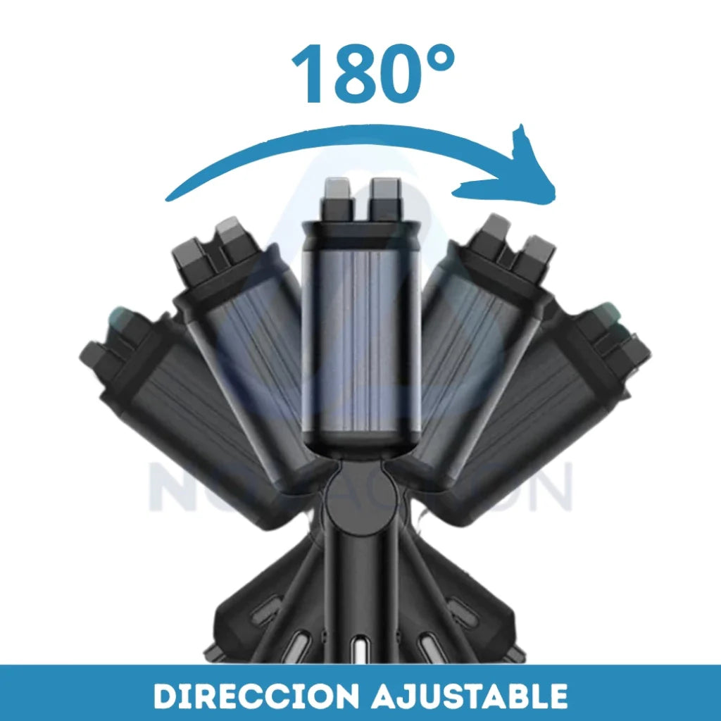 GalaxyPlug 4 en 1® Cargador retractil con luz de estrellas