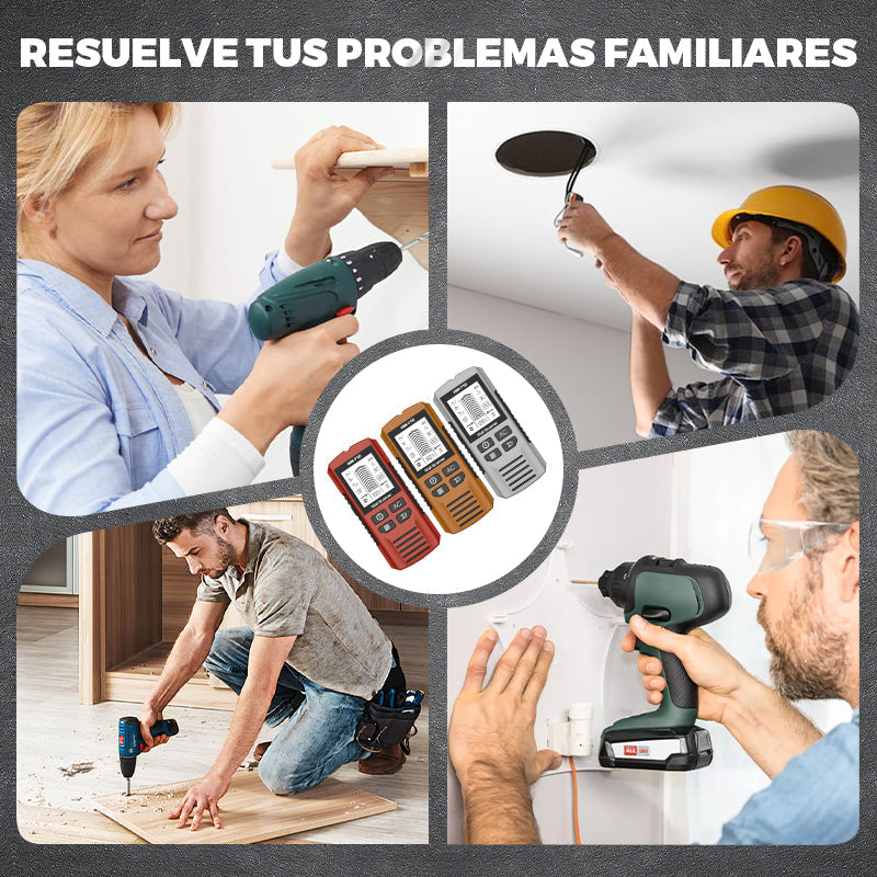 Detector manual multifunción de metales y paredes