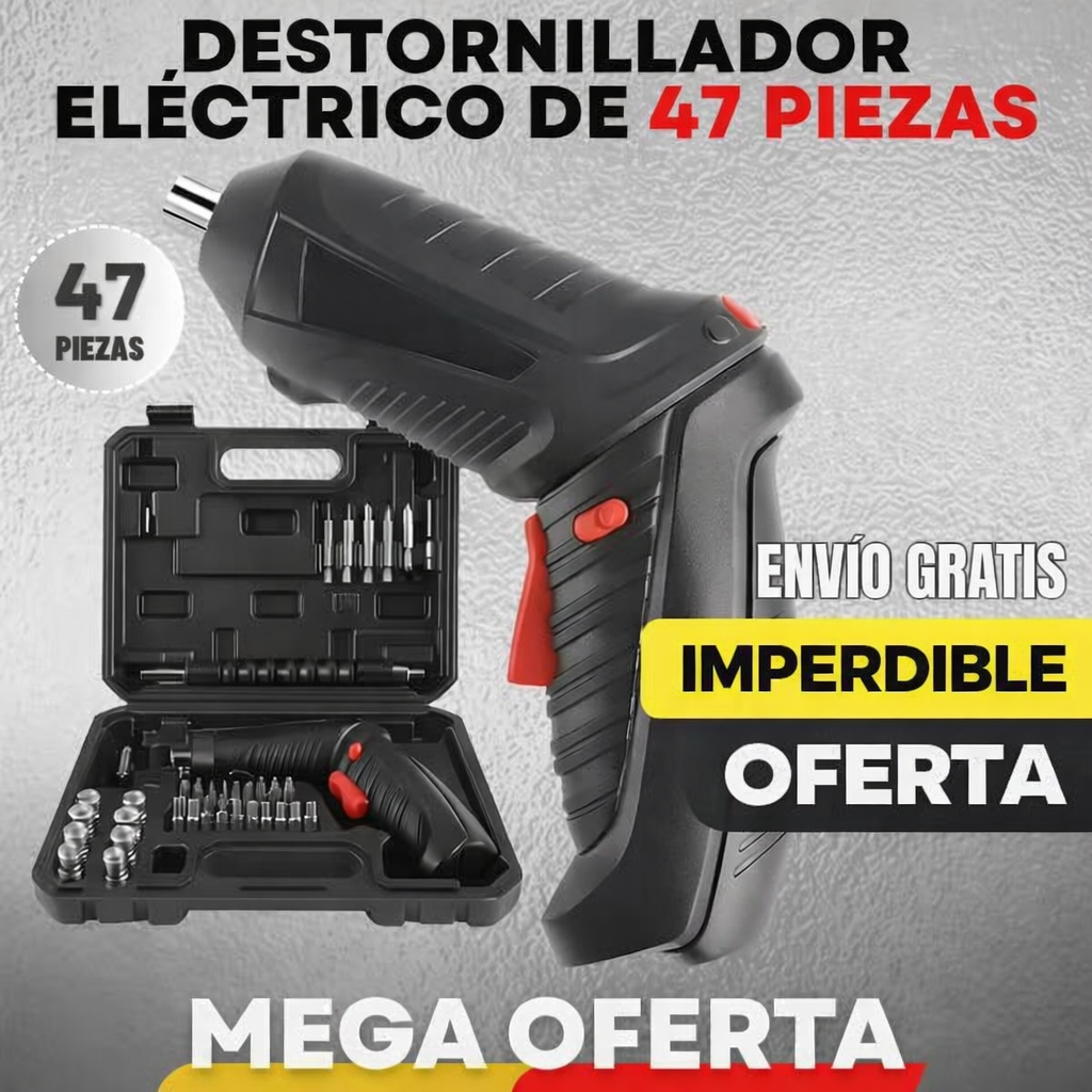 47 PIEZAS Destornillador eléctrico