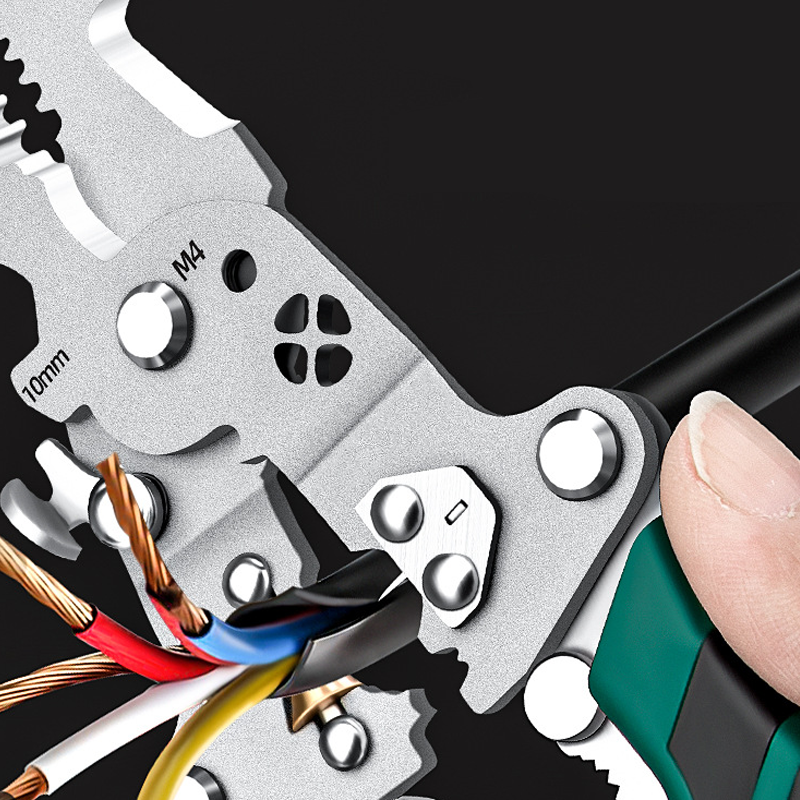 👷‍♂️Tijeras multifuncionales plegables para pelar cables con prueba eléctrica👷‍♂️