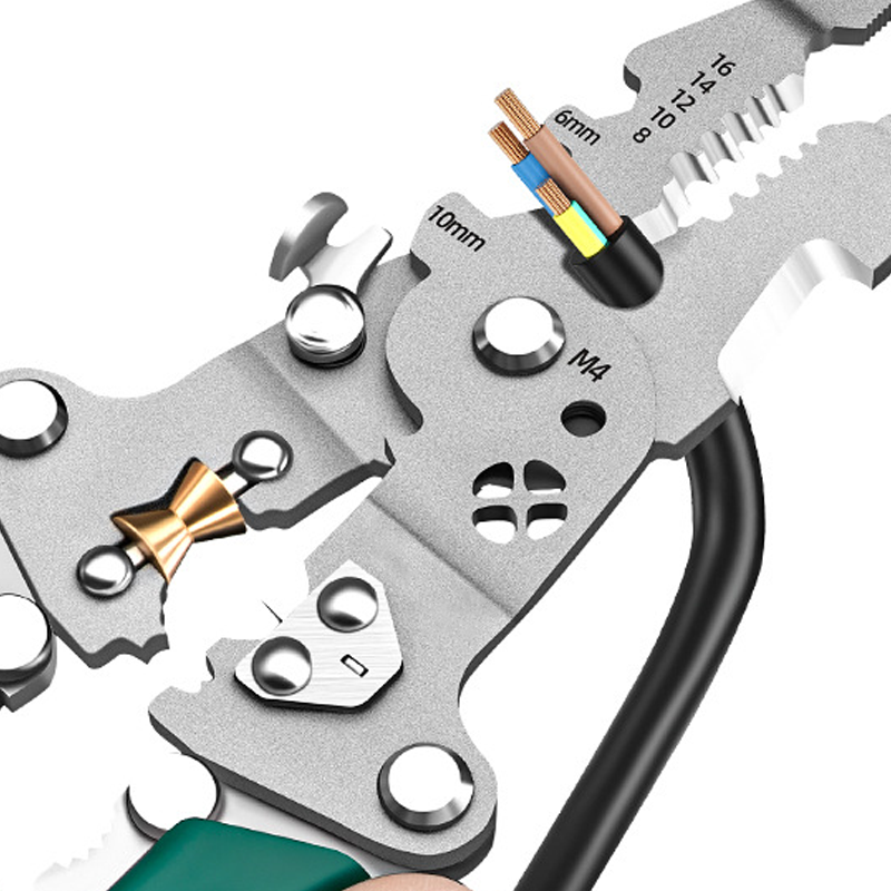 👷‍♂️Tijeras multifuncionales plegables para pelar cables con prueba eléctrica👷‍♂️