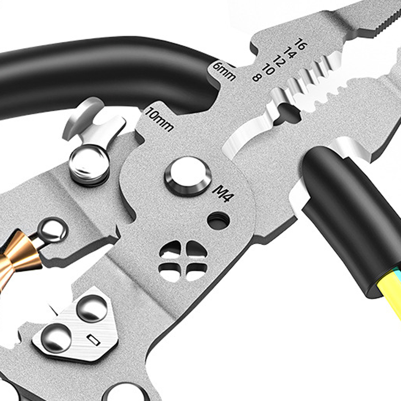 👷‍♂️Tijeras multifuncionales plegables para pelar cables con prueba eléctrica👷‍♂️